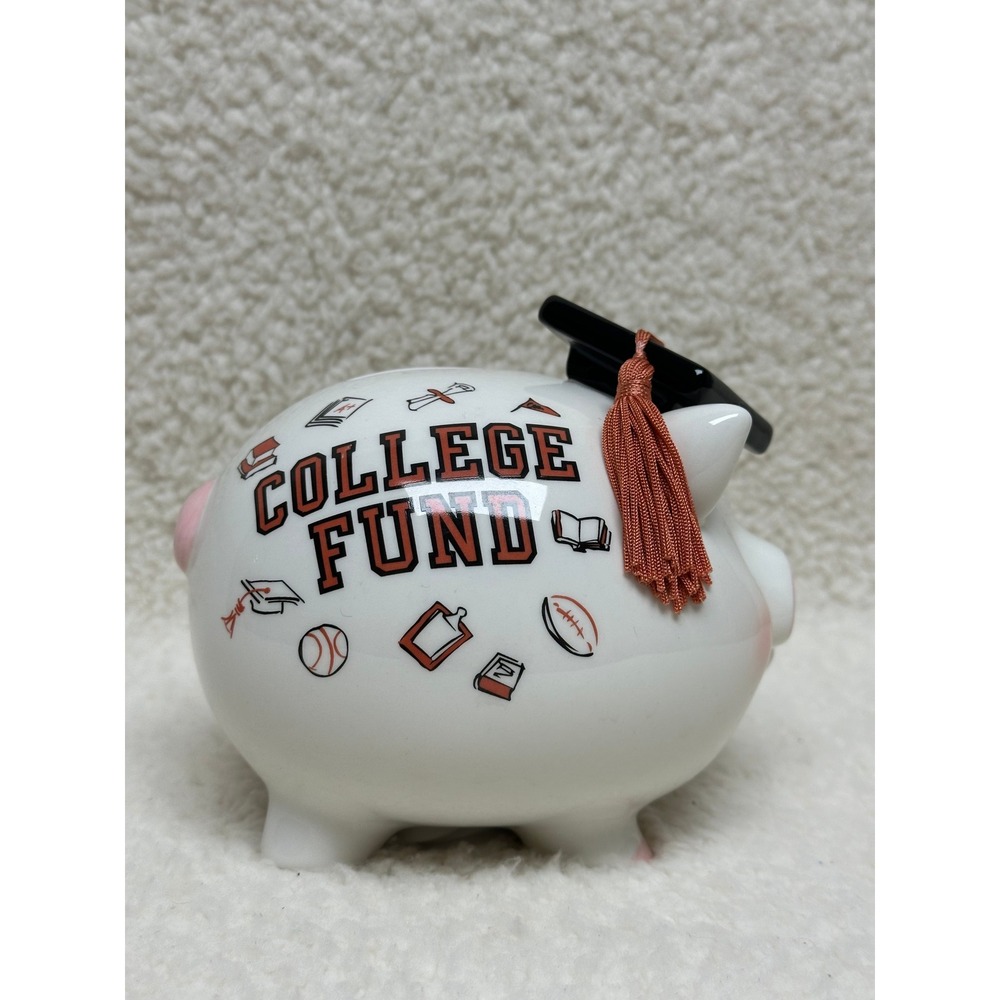 Mud Pie Piggy Bank White University of Georgia Bulldogs College Fund Graduation